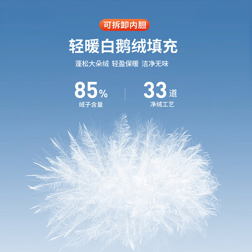 Antonio 10% cashmere & 90% sheep wool + goose down lining detachable high-end men's woolen jacket coat