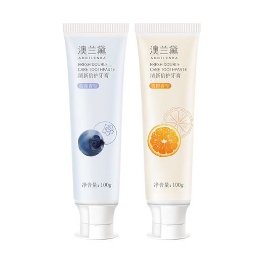 AOCILENDA Pregnant Women Toothpaste Fluoride-Free Postpartum Toiletries Special Postpartum Oral Care Gum Care Orange Blueberry Combination Pack