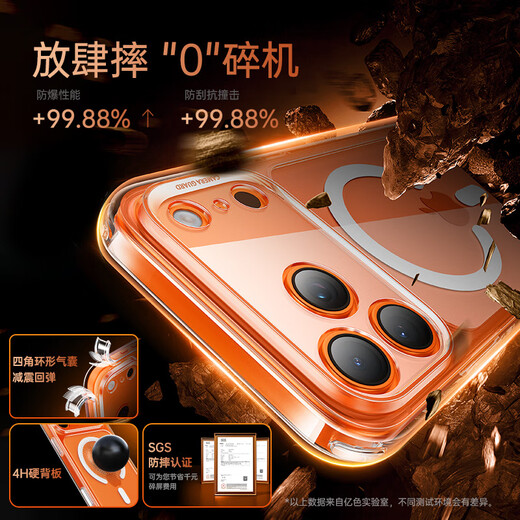 Eise (ESR) [Soft edge does not damage the machine] Suitable for iPhone17promax mobile phone case Apple 17promax protective case 17pm lens all-inclusive transparent silicone soft shell magnetic anti-fall