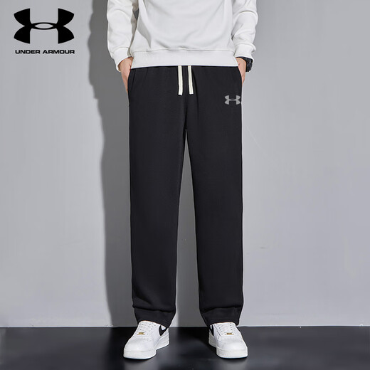 Under Armor Gray Sweatpants Men's Spring and Autumn Loose Casual Straight Pants Men's Cotton Long Pants Autumn Wide Leg Sports Pants Gray XL