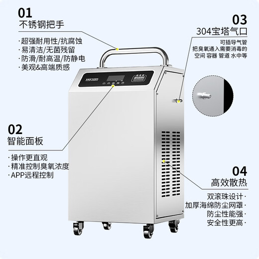 Feili ozone sterilizer FL-Y series ozone generator food factory workshop industrial disinfection water treatment breeding farm cold storage warehouse sterilization 815Y 150 15g/H