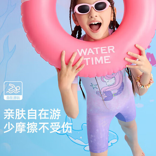 WATERTIME children's swimsuit girls one-piece boxer sun protection middle and large children 2025 new girls hot spring swimsuit 120 (6)