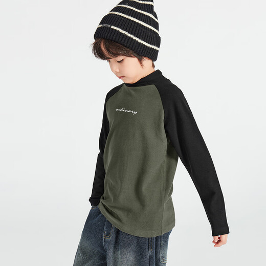 Duojia high-elastic soft and waxy boys' long-sleeved T-shirt winter simple and comfortable bottoming shirt children's basic thermal clothing