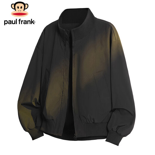 Paul Frank Jacket Men's Autumn and Winter American Flight Jacket Men's Trendy Loose Baseball Jacket Brown XL
