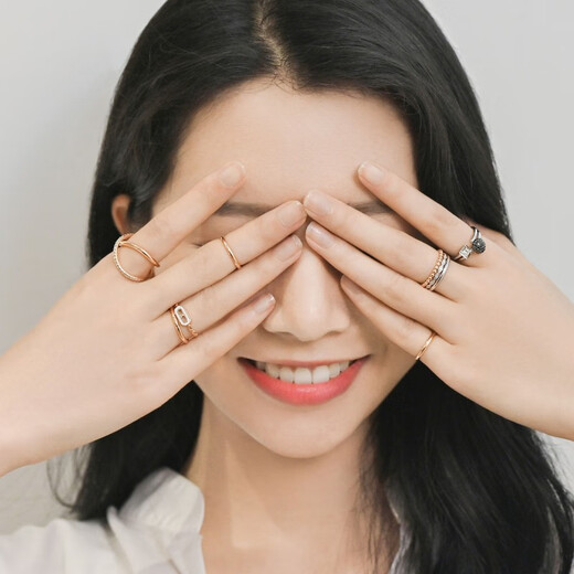 Chow Sang Sang 18K gold ring Daily Luxe rose gold round bead ring for women 85916R 08 rings