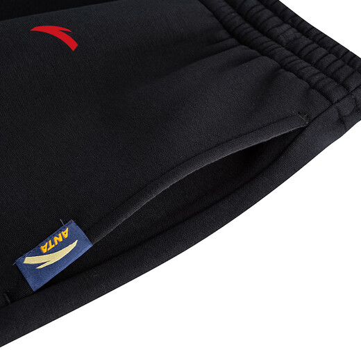 ANTA Fox Bu Collaboration | Velvet casual sports trousers for men in winter, warm, loose and interesting pattern trendy girdle pants