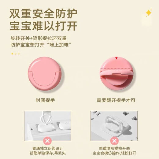 Power cover, children's anti-shock socket protection cover, baby plug hole safety plug, anti-collision corner, baby switch board, pink, 40 pcs, two plugs and three plugs, 20 pcs each
