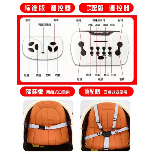 Coolpad Chi Rolls-Royce children's electric car classic car 1-6 years old male and female baby remote control can sit on four-wheel stroller gift flagship - off-white full function + multi-function remote control + five-point safety belt music swing + lifetime warranty