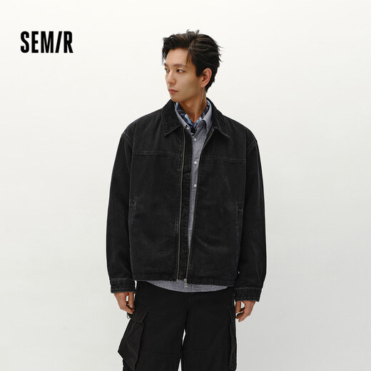 Semir jacket men's winter loose American retro washed denim jacket fashionable cotton zipper cardigan 103724108103