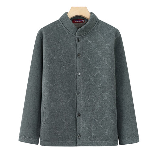 Xiaofu autumn and winter middle-aged and elderly men's clothing 70 and 80 years old plus velvet thickened men's cardigan dad warm coat grandpa top