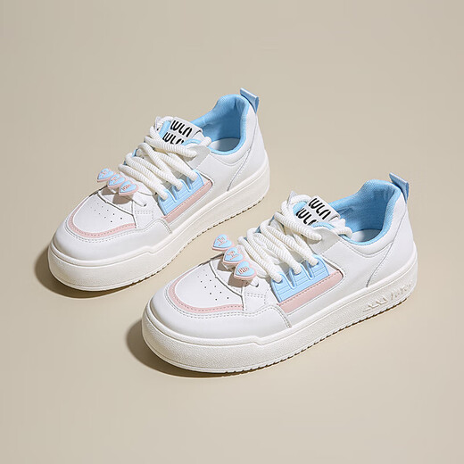 Big Brand mismo estilo, zapatos blancos pequeños, zapatos de tablero azul versátiles y 2025 de 2025, zapatos casuales de nicho, livianos, livianos, k9887 metros azul 40