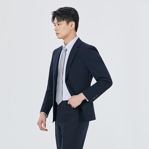 Lilang Shopping Mall Same Style Sheep Wool Suit Men's Business Men's Suit Autumn 2025 New Formal Dress Navy (25QXF195SA) 175A