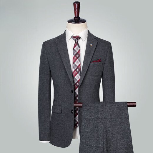 XJSGS international brand luxury high-end suit men's 2025 autumn formal dress striped casual suit for men high-end blue-two-piece set four seasons XL 180