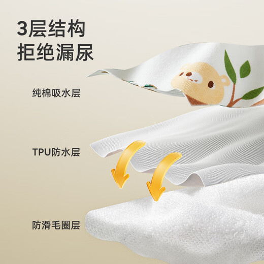 DEATKN German baby diaper skirt breathable waterproof washable training diaper pants for boys to quit diapers cute panda 360 anti-pee leakage_A quality 1 pack L suitable for 3-8 years old 24-50Jin Jin equals 0.5 kg