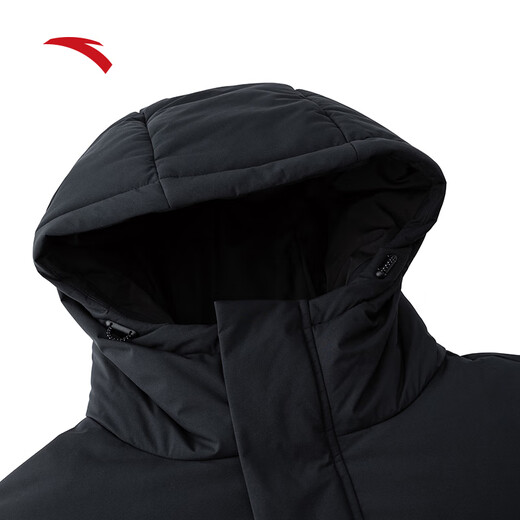 ANTA six-degree core down jacket丨Mid-length sports down jacket men's winter duck down cold-resistant thickened warm cotton jacket basic black-3 cold-resistant-40 degree down jacket XL (men's 180)