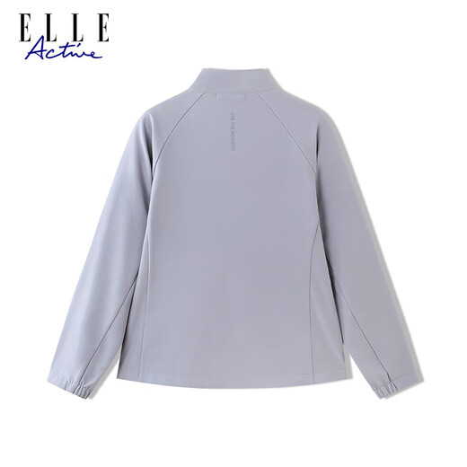 ELLE ACTIVE Stand Collar Zipper Soft Shell Jacket Women's 2025 New Windproof Warm Thickened Jacket Icelandic Blue L