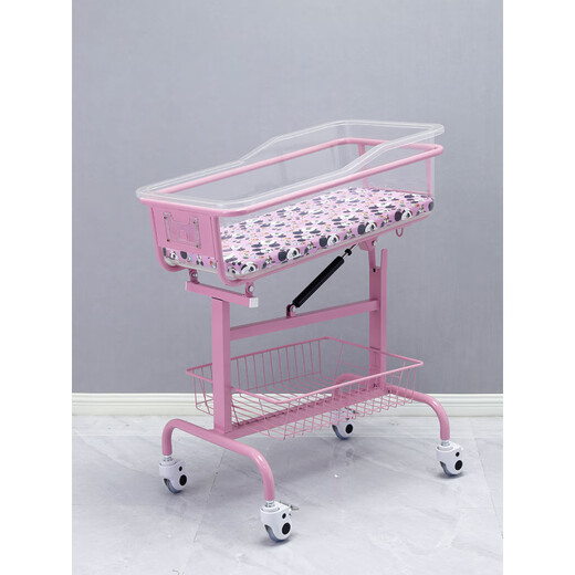 The same model as the hospital's confinement center crib, removable tilting medical stroller, anti-spitting newborn baby bed, stainless steel crib + free mosquito net + mat