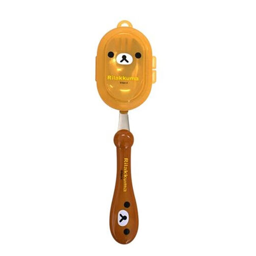 Bear (Bear) rilakkuma stainless steel fork spoon children's tableware portable feeding spoon 3 years old and above brown bear fork spoon
