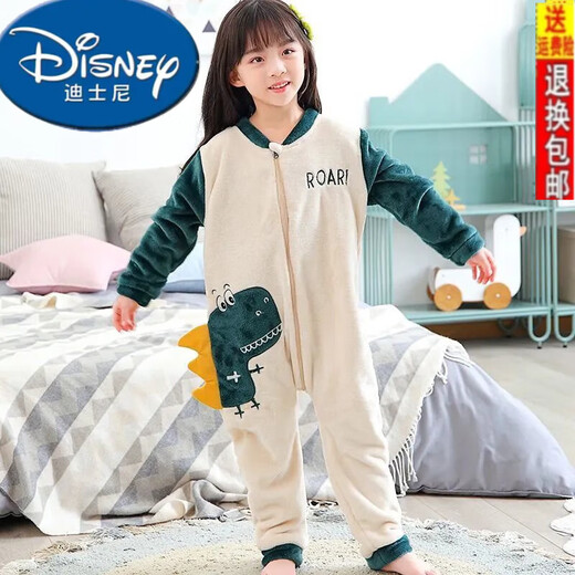 Disney (Disney) Kuromi children's one-piece pajamas for girls autumn and winter plus velvet flannel baby girl belly protection sleeping bag coral velvet one-piece velvet BLF3313# Kuromi 14 size 115-125CM 45Jin Jin is equal to 0.5 kg