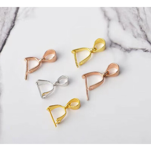 Buhesyt Chuji Lao Phoenix Gold Store Pt platinum 950 necklace button connector clip accessories jade jade 18K gold melon seed pendant white pendant buckle