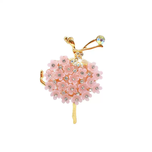 Yusenyi high-end new product crystal rhinestone ballerina car air outlet for women's car air conditioning outlet decoration pink little dancer air outlet clip 1g