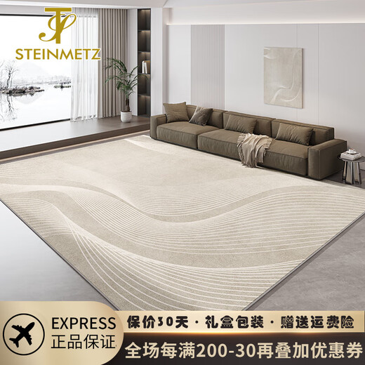 Stanmetz Living Room Carpet Luxury Luxury haut de gamme 2025 Nouveau canapé de chambre à coucher gratuit imperméable Inonice sur la grande surface entièrement des glissements et en acier inoxydable épais-15843 140cm * 200cm [Convient pour les petits canapés pour 2-3 personnes]