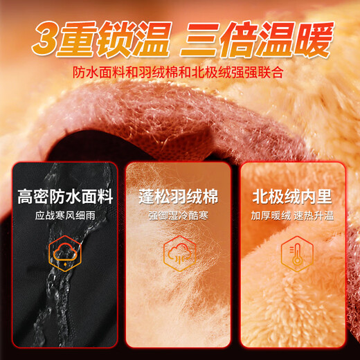 JEEP fleece casual pants for men in winter, three-proof, versatile, waterproof, thick pants, heat-proof, windproof and wear-resistant outdoor sports pants