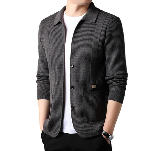 Men's sweater jacket autumn and winter new trend men's casual solid color simple top CGf autumn knitted cardigan jd camel L recommended 115Jin Jin equals 0.5kg -130Jin Jin equals 0.5kg