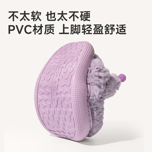 Daddy Pig Children's Cotton Slippers Girls Home Indoor Warm Anti-Slip Soft Sole Sanrio Cartoon Middle Child Furry Slippers Powder 21