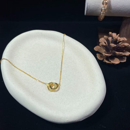 VTL9999 pure silver broken ice interlocking sterling silver necklace women's 2025 new clavicle chain Chinese Valentine's Day gift 9999 pure silver necklace gift box + gold