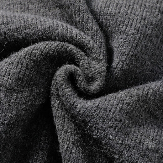 Homlean lazy style hooded cardigan sweater for men in autumn loose casual warm sweater jacket HY07 dark gray L