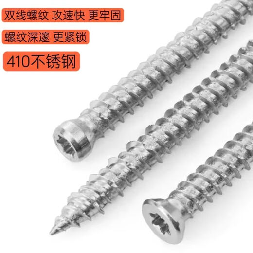 Bun Peng German self-cutting screws 410 German stainless steel door and window installation T30 cement plum screws German cement doors and windows 40 pieces bagged small head 7.5*92