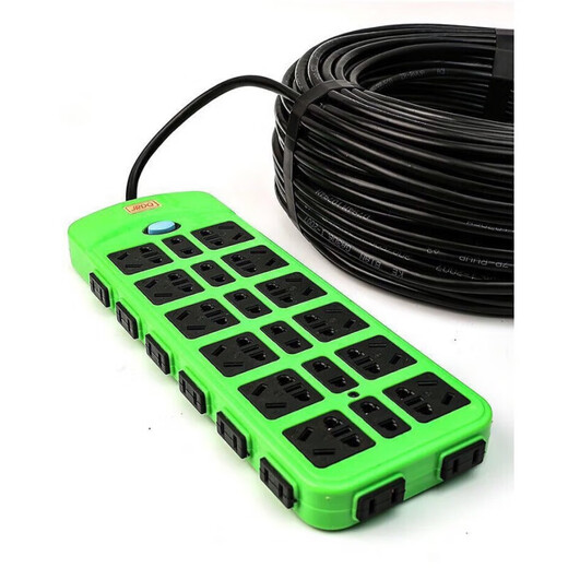 Fat Donglai pure copper 100-hole plug-in strip socket for home mobile phone and computer charging multi-functional porous #net celebrity hundred holes-2 meters long 2500 watt socket