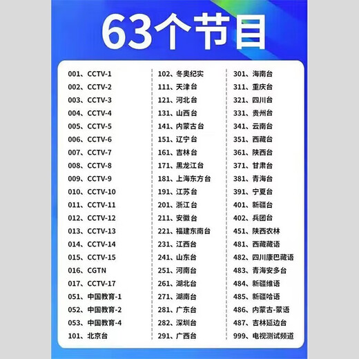 【不用网络】农村电视机接收器数字无线信号城乡通用机顶盒收台王 63台全套-超清设备