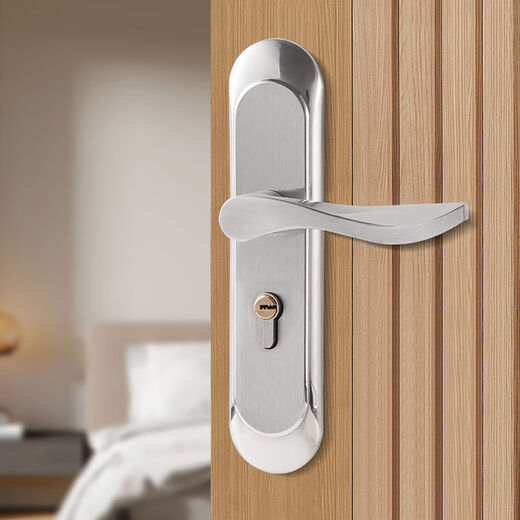 Verrouille de porte de chambre à coucher intérieur type de type Porte de chambre Porte en bois verrouillage de porte poignée poignée poignée poignée de poignée sans trou de modification Terminé