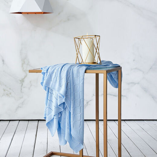 Yusenyi summer baby good family ice silk blanket bamboo fiber children's knitted blanket kindergarten summer cool quilt breathable cover blue 115 points 15