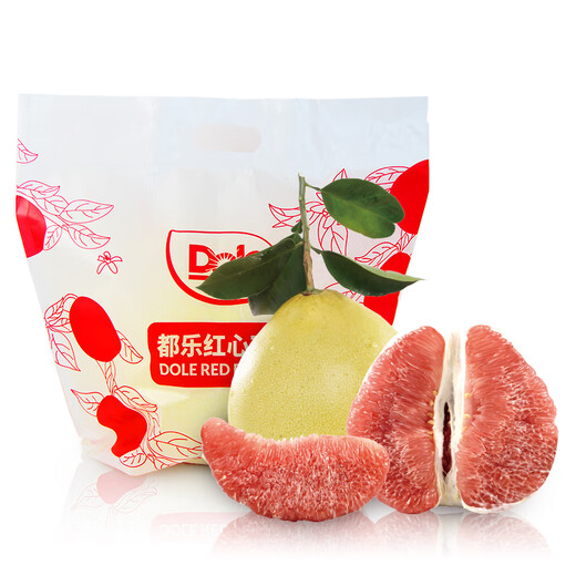 Dole Dole Fujian red heart and white heart double pomelo 4 pieces single fruit 750g fresh fruit straight from the source