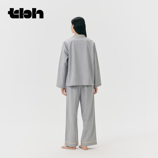 Brutalist Home Australian Wool Cotton Picture Frame Home Clothes Set Can Be Weared as Couple Pajamas in Winter Australian Wool Cotton Picture Frame Home Clothes Set_Hemp Gray M