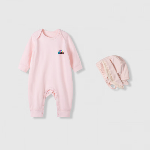 Kordear German velvet baby jumpsuit autumn and winter baby warm base layer newborn hat haze blue 80cm height 73-80cm weight 20-25Jin Jin equals 0.5 kg