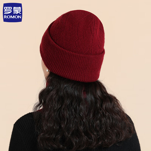 Lomon wool woolen hat and scarf suit for women in winter middle-aged and elderly elderly grandma and old lady knitted warm hat