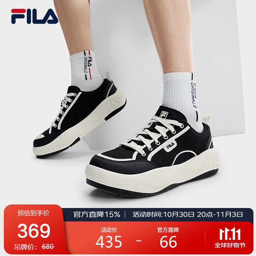 FILA Official Men's Shoes COOKIES Retro Canvas Shoes 2025 Cookie Shoes Fashion Casual Shoes