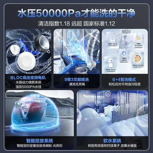 ROBAM fully automatic embedded black 13-set dishwasher, hot air drying, disinfection and storage all-in-one machine