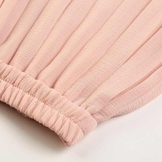 Teshang Laifei 2021 summer new skirt women's mesh skirt mid-length gauze skirt pleated fairy skirt slimming half skirt SSF983 pink L (2 feet 2-2 feet 3)