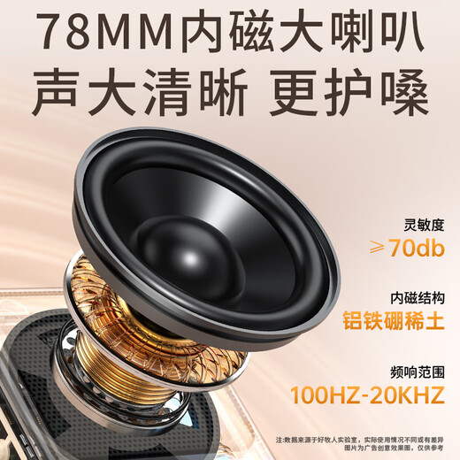 Good Shepherd Wireless Lavalier Microphone Little Bee Amplifier Teacher's Dedicated Class Teaching Guide Outdoor Explanation Portable Bluetooth Speaker Small Speaker Large Volume Long Battery Life One to Two