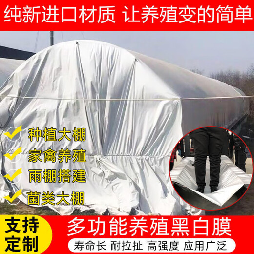 Thickened imported black and white film breeding greenhouse film reflective heat insulation sun protection anti-aging edible fungus plastic film imported new material black and white film 30 silk custom size consultation customer service