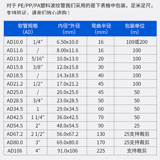 PA nylon flame retardant threading hose wire and cable protective sleeve threaded openable corrugated pipe PA nylon ad-7 point 5 inner diameter 550 meters