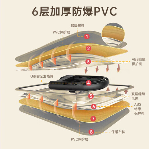 New national standard rechargeable hot water bottle heater hand warmer explosion-proof warm baby hot water bottle warmer waist bag cute mini automatic power-off warmer quilt artifact plush thickened/lilac brown safe and explosion-proof