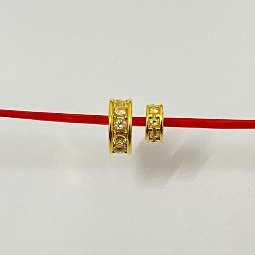 18K gold pendant running ring color gold rose gold au750 classic running ring pendant accessories DIY 4M running ring