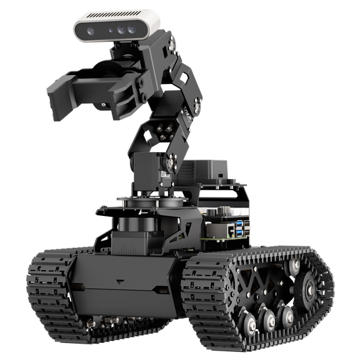 Huan'er Raspberry Pi 5 Robotic Arm Car LanderPi Deep 3D Vision AI Large Model SLAM Mapping Navigation Grabbing and Handling Python Programming ROS2 Robot Tracked Chassis Entry Edition Raspberry Pi 5/8G