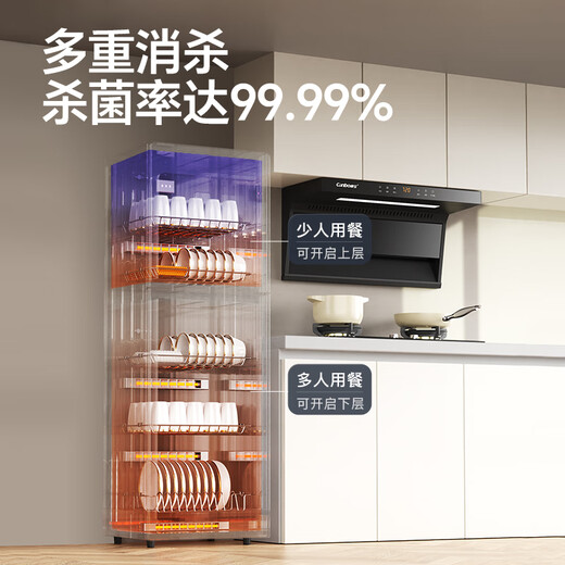 Canbo Disinfection Cabinet Household Vertical Disinfection Cupboard Large Capacity Commercial Tableware Storage Disinfection Cabinet Double Door High Temperature Two-Star Cupboard National Subsidy XDZ239-C19